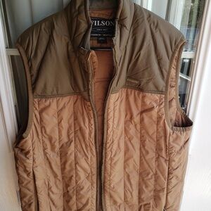 Filson Quilted Men’s Vest in Tan and Olive